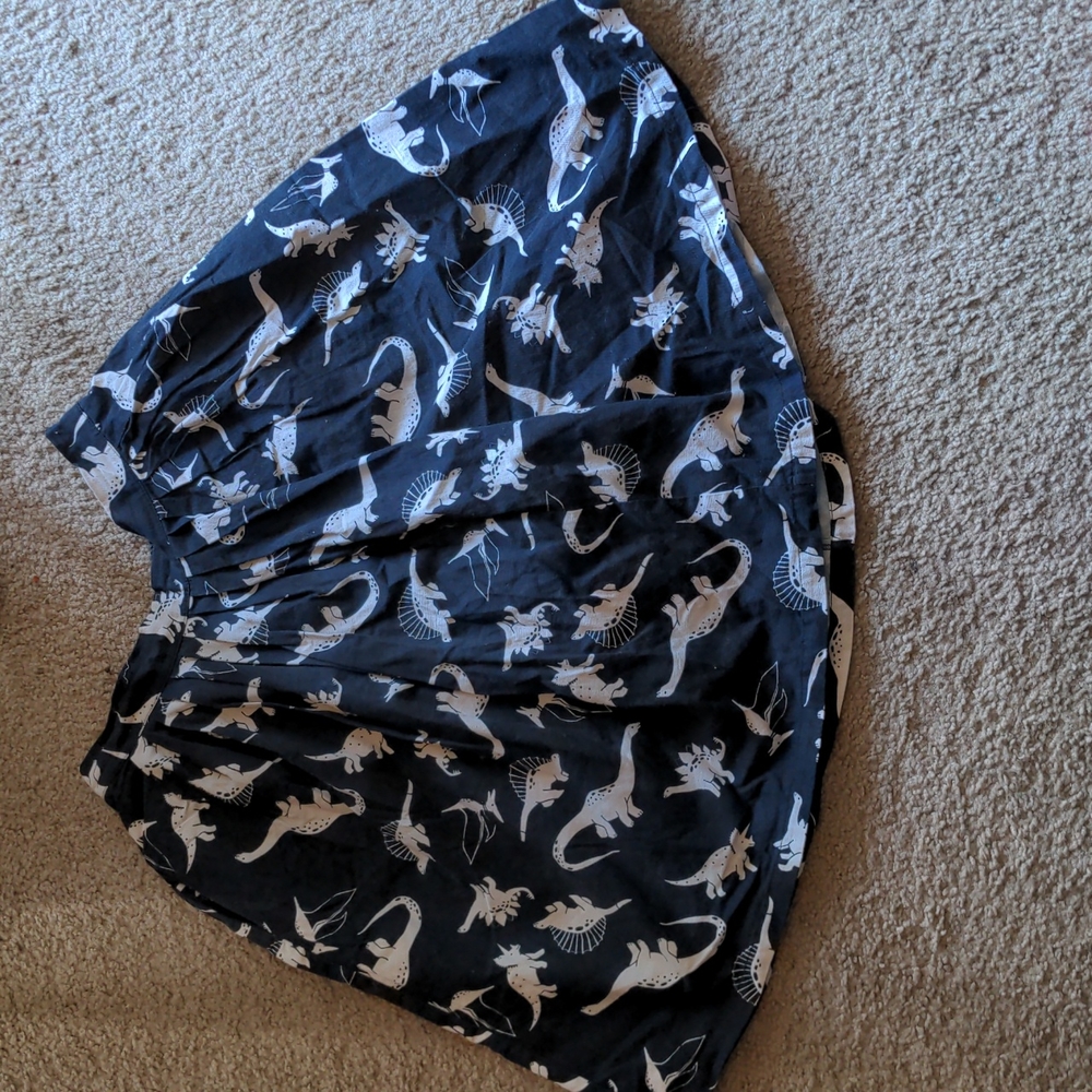 Modcloth Black & White Dinosaur Skirt
